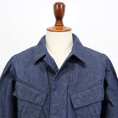 Barbour（バブアー）"Heritage + / ヘリテージ プラス" ジャングル ファティーグ ジャケットデニム ミリタリー【ネイビー】国内正規品
