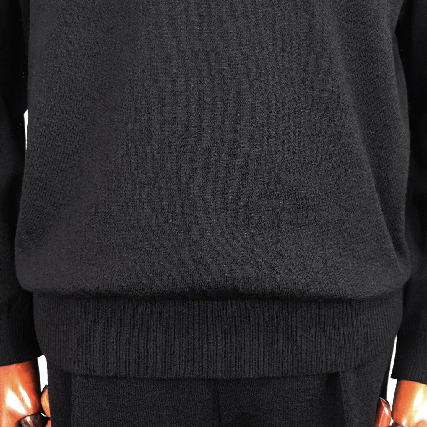 Blu Bre（ブルブレ）ドライタッチウール ニットポロ【ブラック】国内正規品