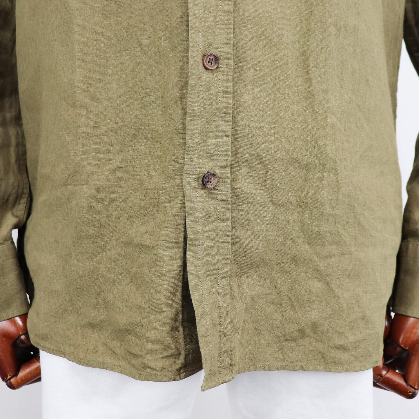 CORDINGS（コーディングス）アイリッシュリネンオーバーシャツ【セージグリーン】国内正規品