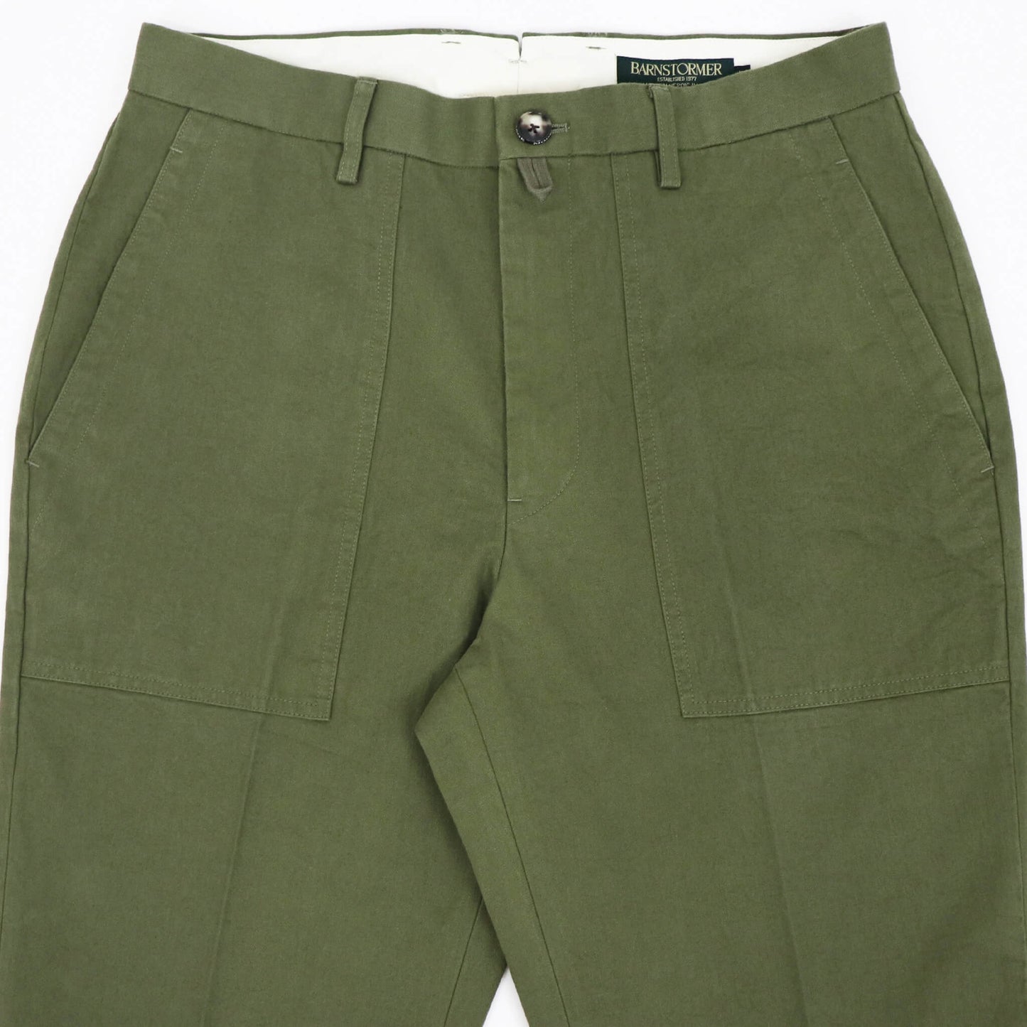 BARNSTORMER（バーンストーマー）DRESS FATIGUE PANTS ドレスファティーグ へリンボーン パンツ 1333-KSP【オリーブ】国内正規品