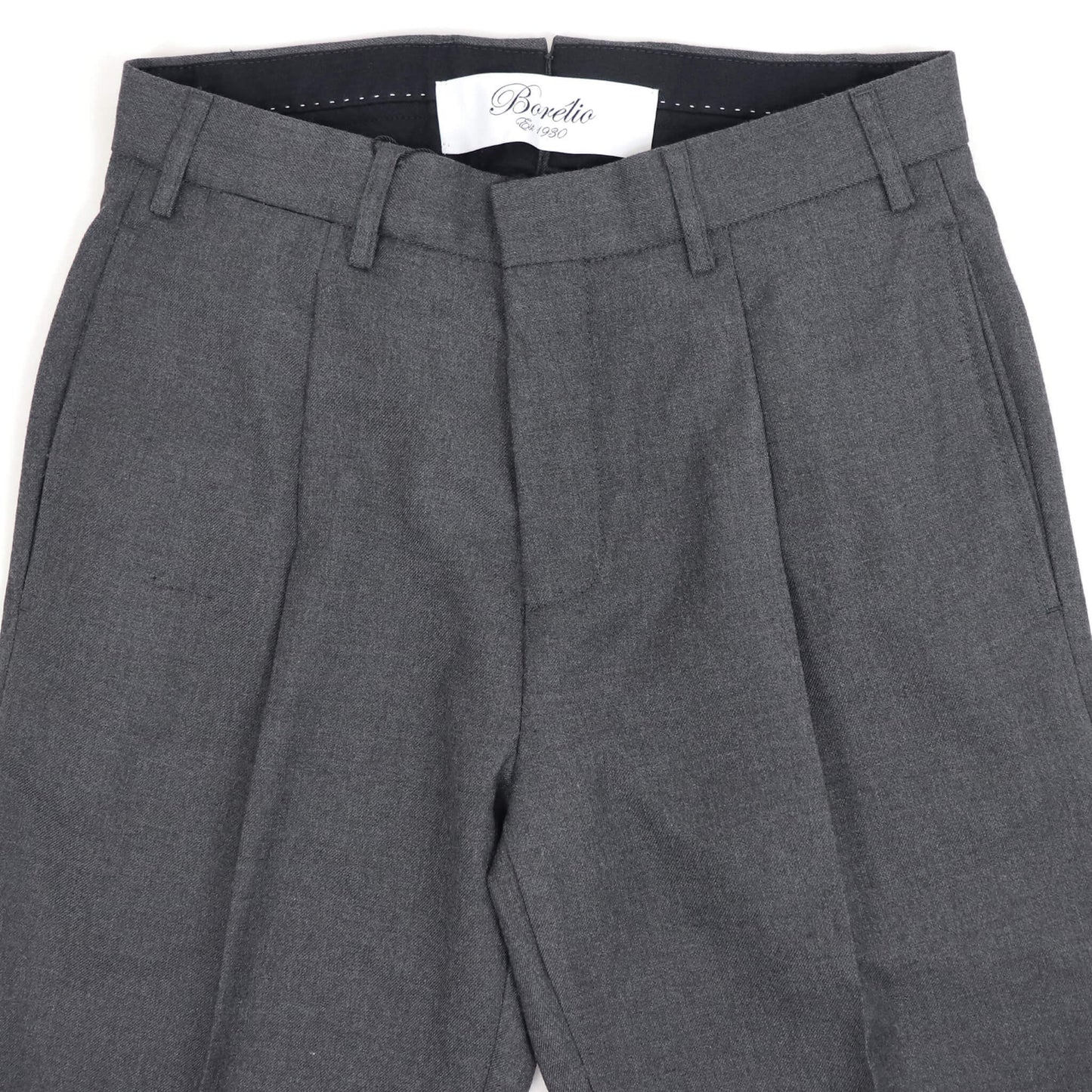 BORELIO（ボレリオ）ワンプリーツ テーパード パンツ スラックス【チャコールグレー】国内正規品
