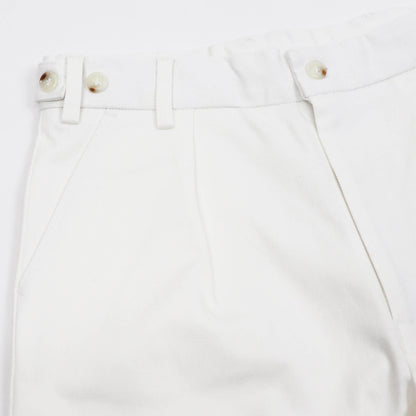 dotBravo（ドットブラーボ）Inghilterra Militare イギリス軍 プリーツ入り コットン ショート パンツ【ホワイト】国内正規品