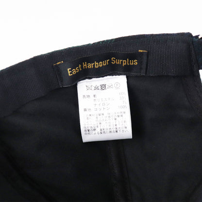 East Harbour Surplus（イースト ハーバー サープラス）チェック柄 Cap キャップ 帽子【ブラックウォッチ】国内正規品