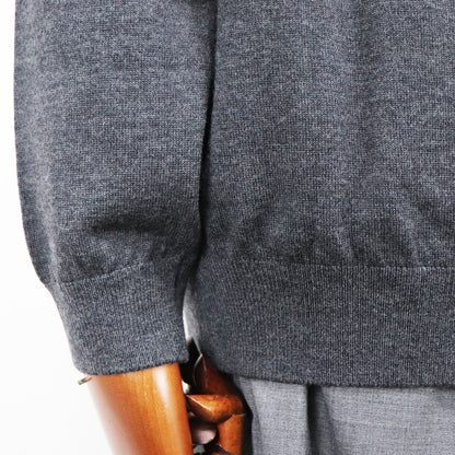 MOONCASTLE（ムーンキャッスル）12G Merino Wool Cardigan 12ゲージ メリノウール カーディガン【ダークグレー】国内正規品