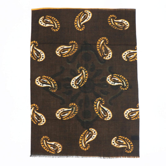 GIERRE MILANO（ジエレ ミラノ）ウールストール【ブラウン×イエロー】国内正規品