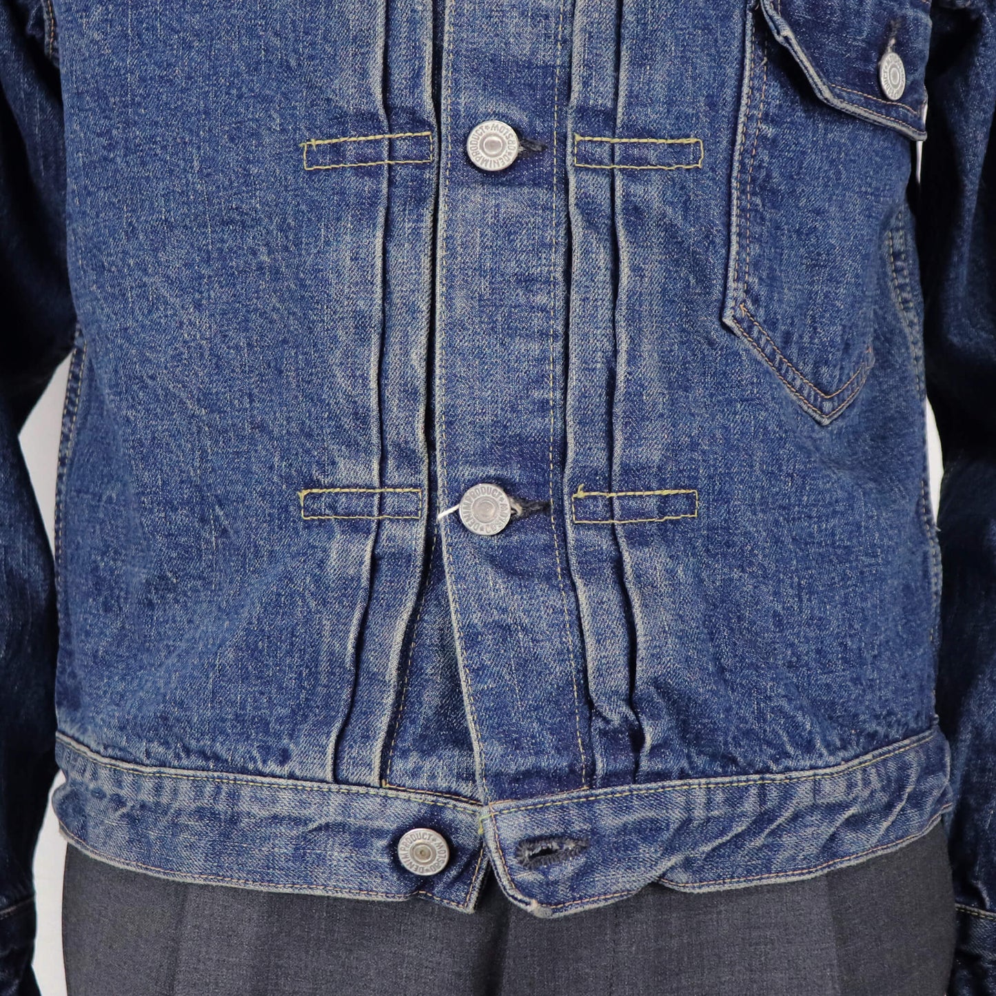 orSlow（オアスロウ）TYPE1 PLEATED FRONT DENIM BROUSE 03-6011 デニムトラッカージャケット【YEAR WASH】国内正規品