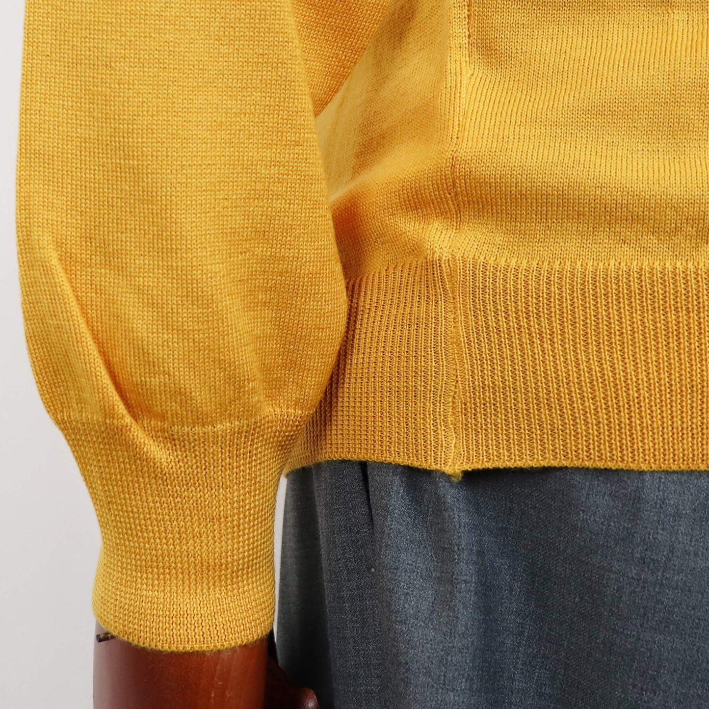 GRAN SASSO（グランサッソ）12ゲージ ウールモックネックニット ロングスリーブ 長袖【マスタード】国内正規品