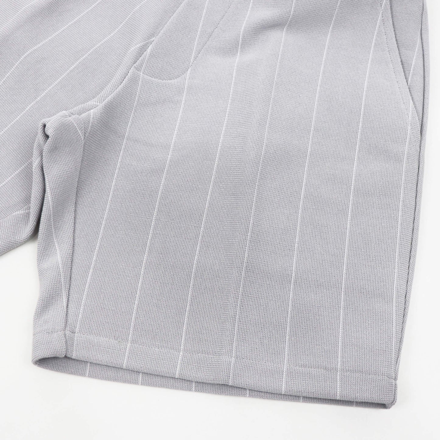 Vandori（ヴァンドリ）ミラノリブ ストライプ ショートパンツ【アイスグレー】国内正規品