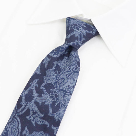 ROBERT FRASER（ロバートフレイザー）ハンドメイド ペイズリー柄 ネクタイ【ネイビー】国内正規品