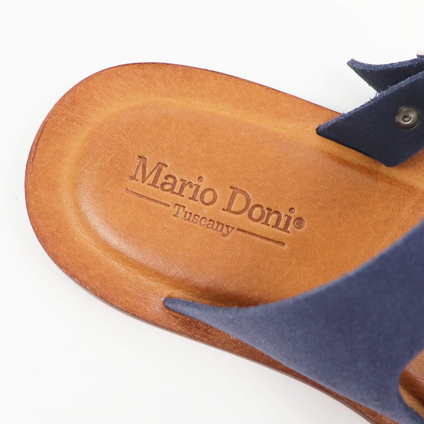 Mario Doni（マリオドーニ）CAPOLONA / カポローナ カーフスエード サンダル【ブルー×キャメル】国内正規品