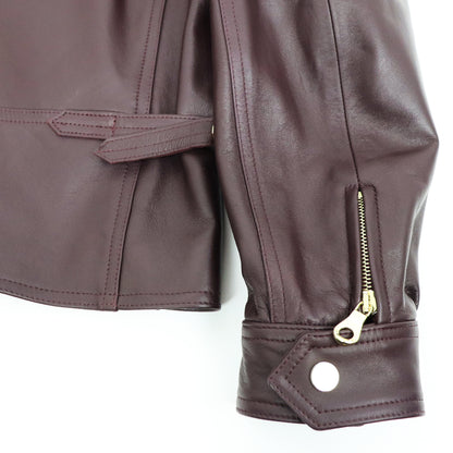 CINQUANTA（チンクワンタ）G8 Type FLIGHTBLOUSON レザージャケット ゴールドジップ【バーガンディー】国内正規品