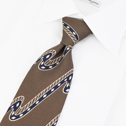 HOLLIDAY&BROWN（ホリデーアンドブラウン）ハンドメイド シルク タイ【ライトブラウン】国内正規品