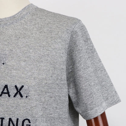 Vandori（ヴァンドリ）リネンコットン レタード Tシャツ【グレー×ネイビー】国内正規品