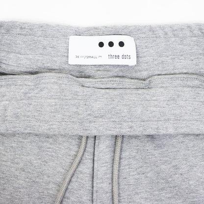 three dots（スリードッツ）stretch ponte ストレッチ ポンチ ショートパンツ スウェットパンツ【グレー】国内正規品