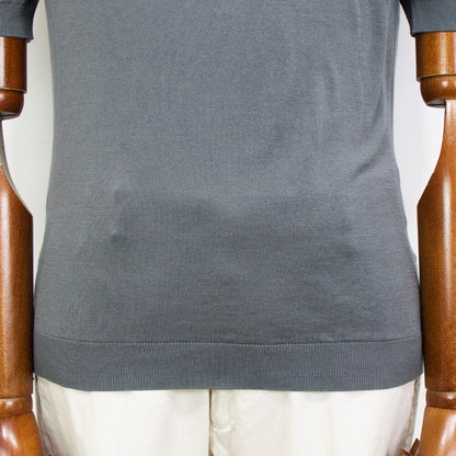 JOHN SMEDLEY（ジョンスメドレー）EASY FIT ISIS SHIRT FC SS シーアイランド コットン 30ゲージ 半袖 ニット ポロシャツ【コブルグレー】国内正規品