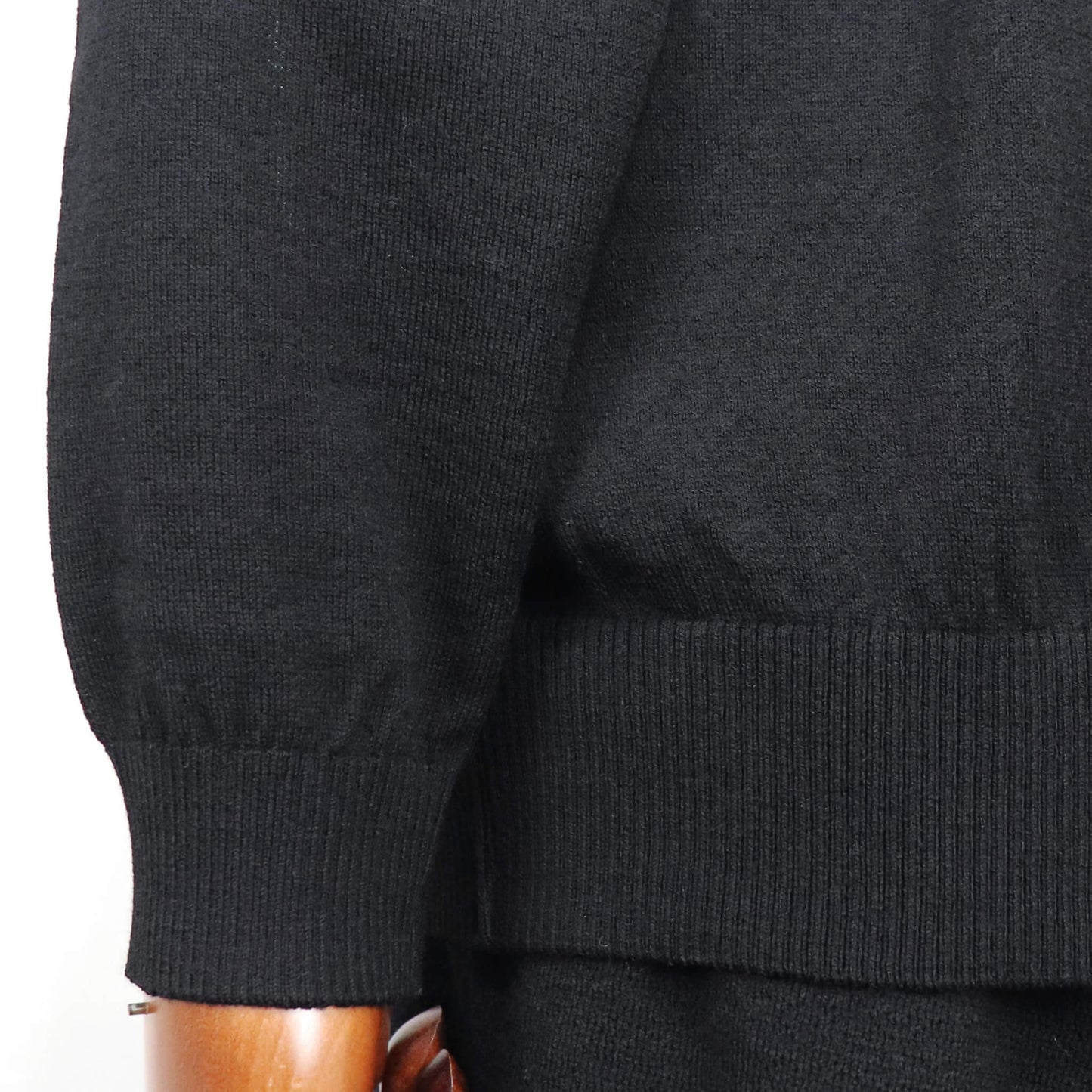 Blu Bre（ブルブレ）ドライタッチウール ニットポロ【ブラック】国内正規品