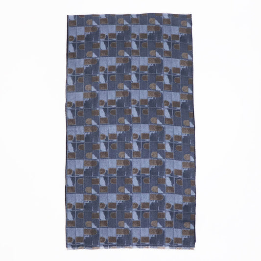 GIERRE MILANO（ジエレ ミラノ）ウールマフラー【ネイビー】国内正規品