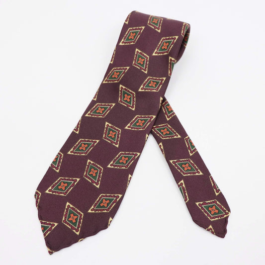 Spacca Neapolis（スパッカ ネアポリス）トレピエゲ 三つ折り シルク タイ【ブラウン】国内正規品