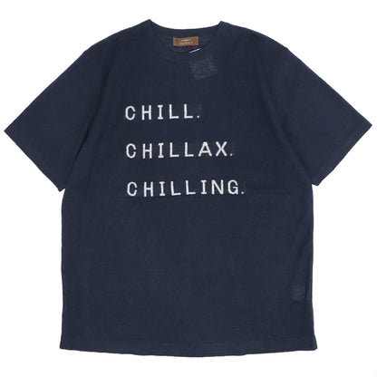 Vandori（ヴァンドリ）リネンコットン CHILL レタードTシャツ【ネイビー】国内正規品