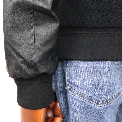 giabsarchivio（ジャブスアルキヴィオ）BARDI / バルディ MA-1 シンセティックレザー×ボアフリース【ブラック】国内正規品