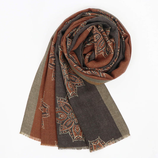 GIERRE MILANO（ジエレ ミラノ）ウールストール【ブラウン系】国内正規品