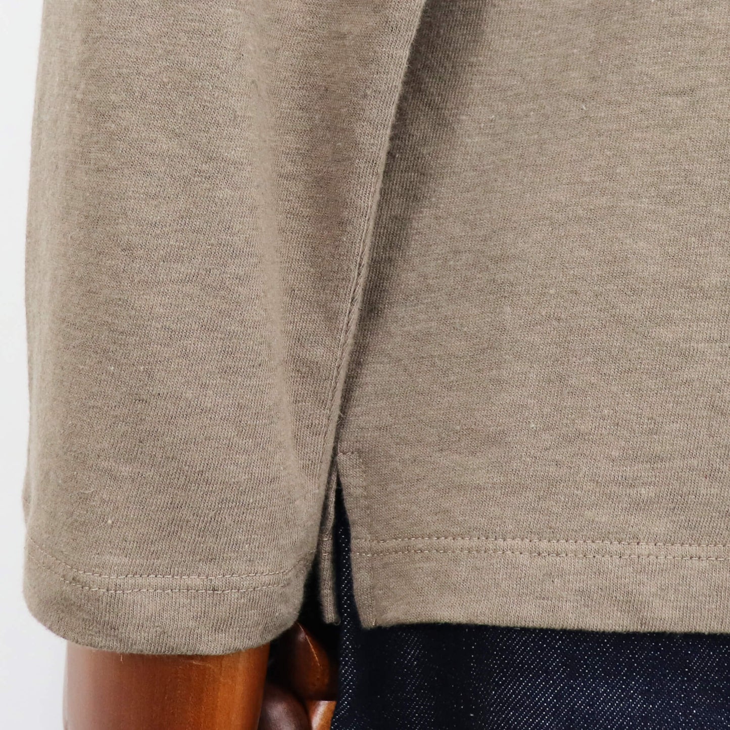 nomiamo（ノミアモ）コットンリネン カットソージャケット【ベージュ】国内正規品