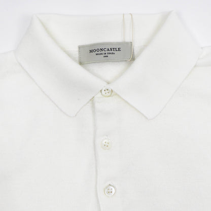MOONCASTLE（ムーンキャッスル）ICE COTTON POLO NECK アイスコットン ニット ポロシャツ【オフホワイト】国内正規品