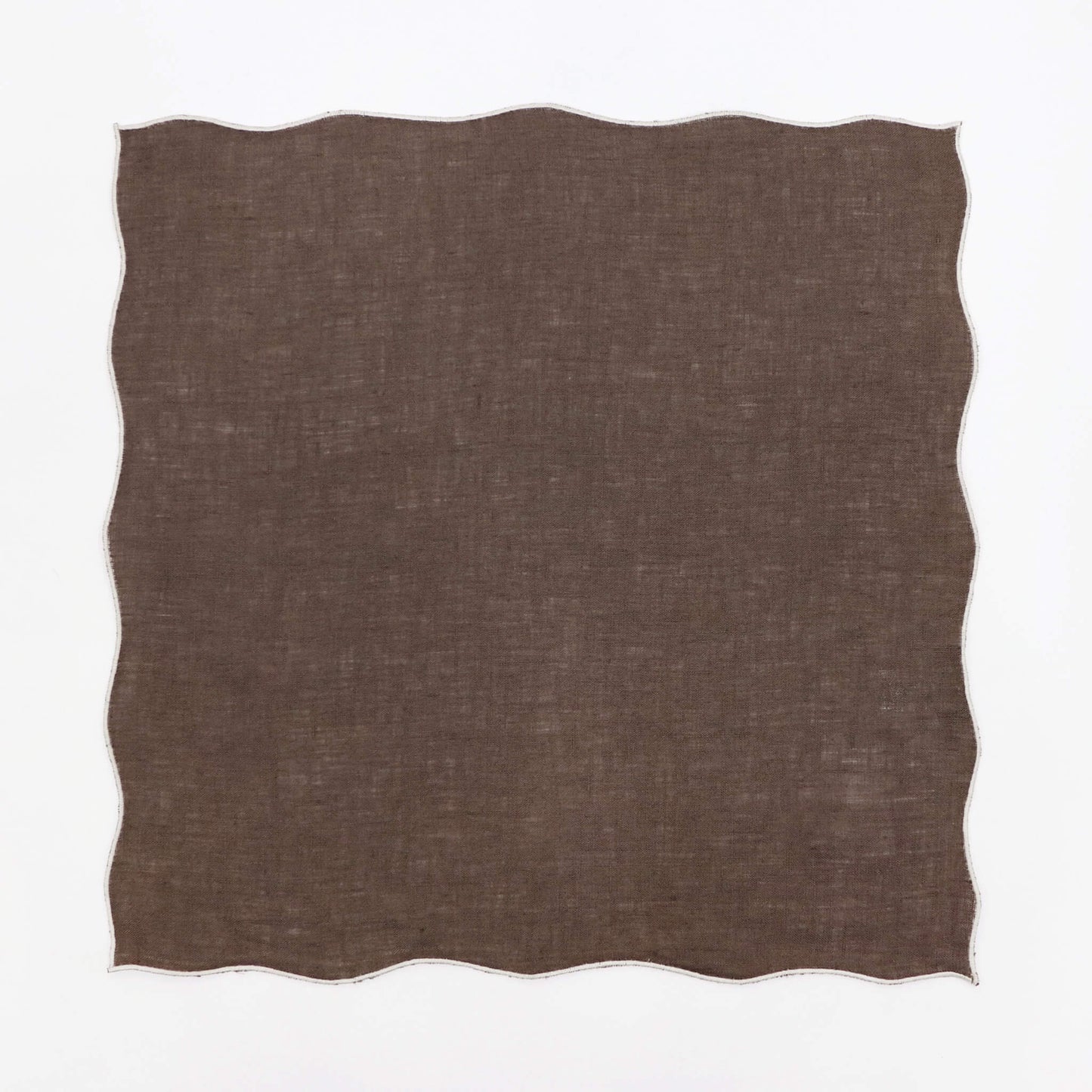 MUNGAI（ムンガイ）ポケットチーフ リネン100% 【ブラウン×ベージュ】国内正規品