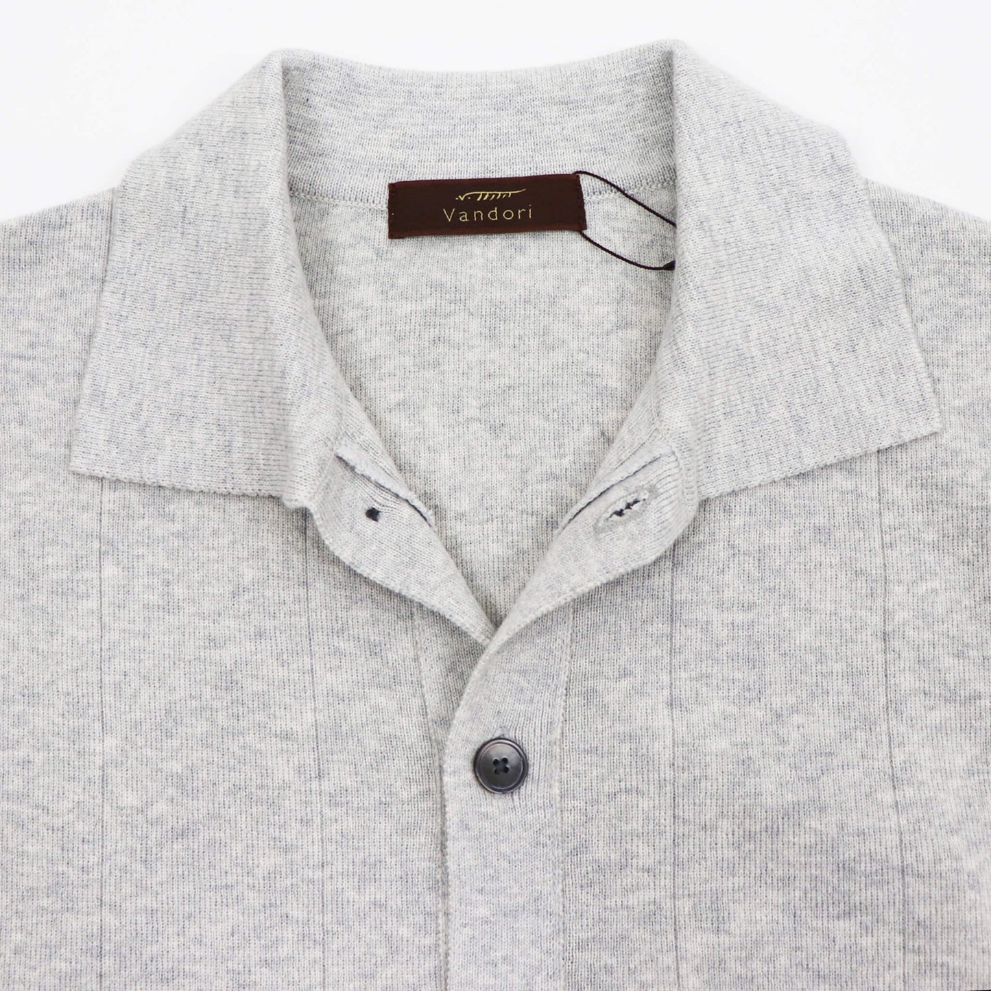 Vandori（ヴァンドリ）針抜き シャツカーディガンニット【ライトグレー】国内正規品