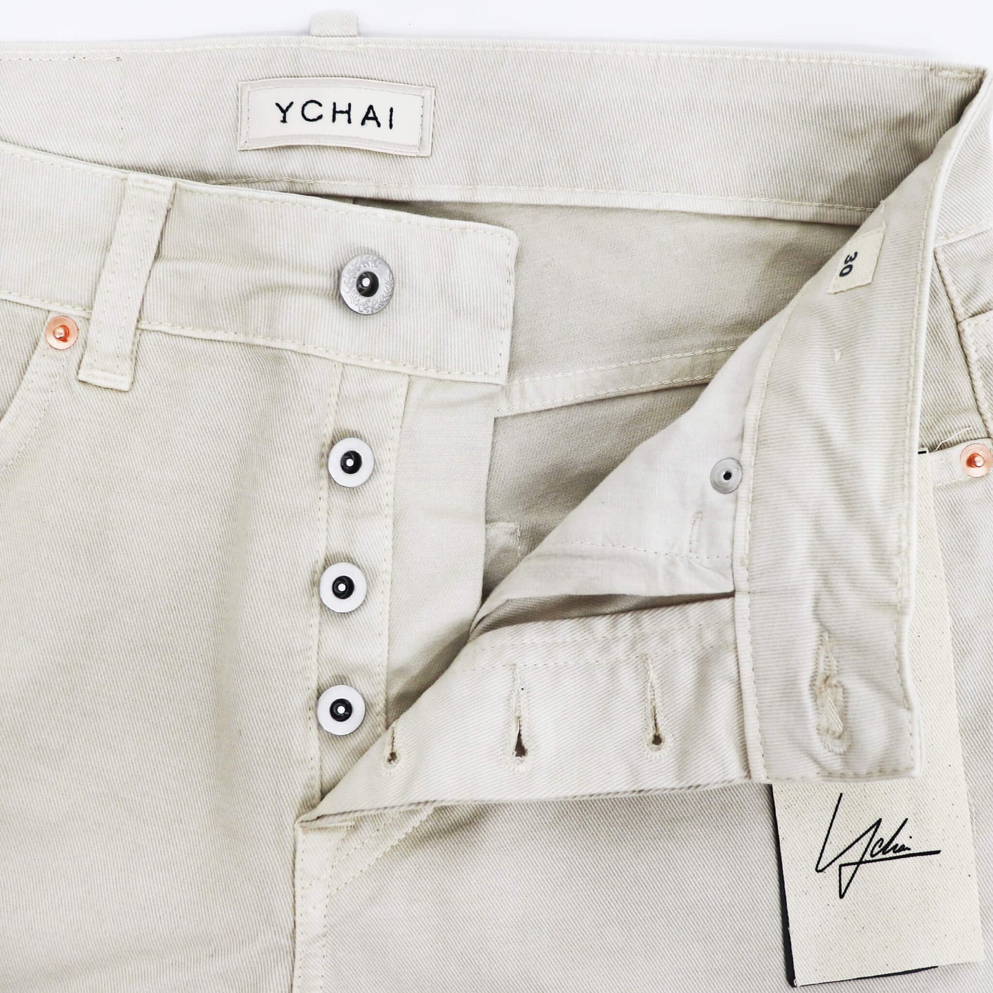 YCHAI（イカイ）EDMUNDO / エドモンド 製品染め ストレッチ コットンパンツ【サンドベージュ】国内正規品