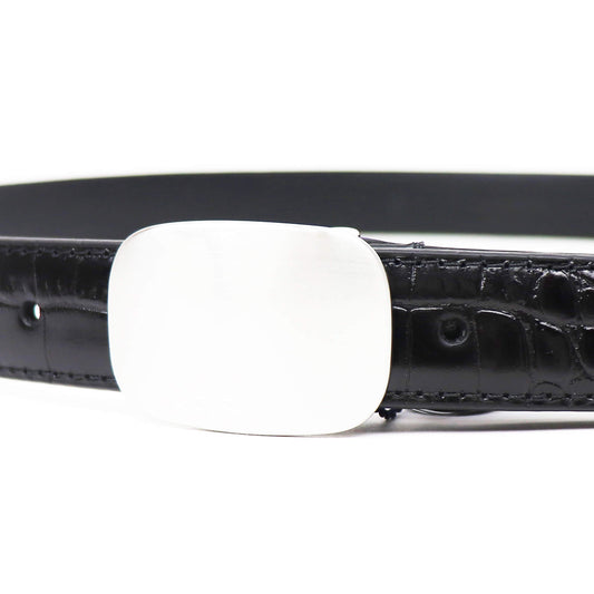 Anderson's（アンダーソンズ）スクエアー真鍮スライドバックル ベルト【ブラック】国内正規品