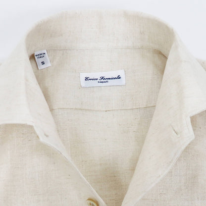 Errico Formicola（エリコ フォルミコラ）LECCE ワンピースカラー リネンシャツアウター【イエロー】国内正規品