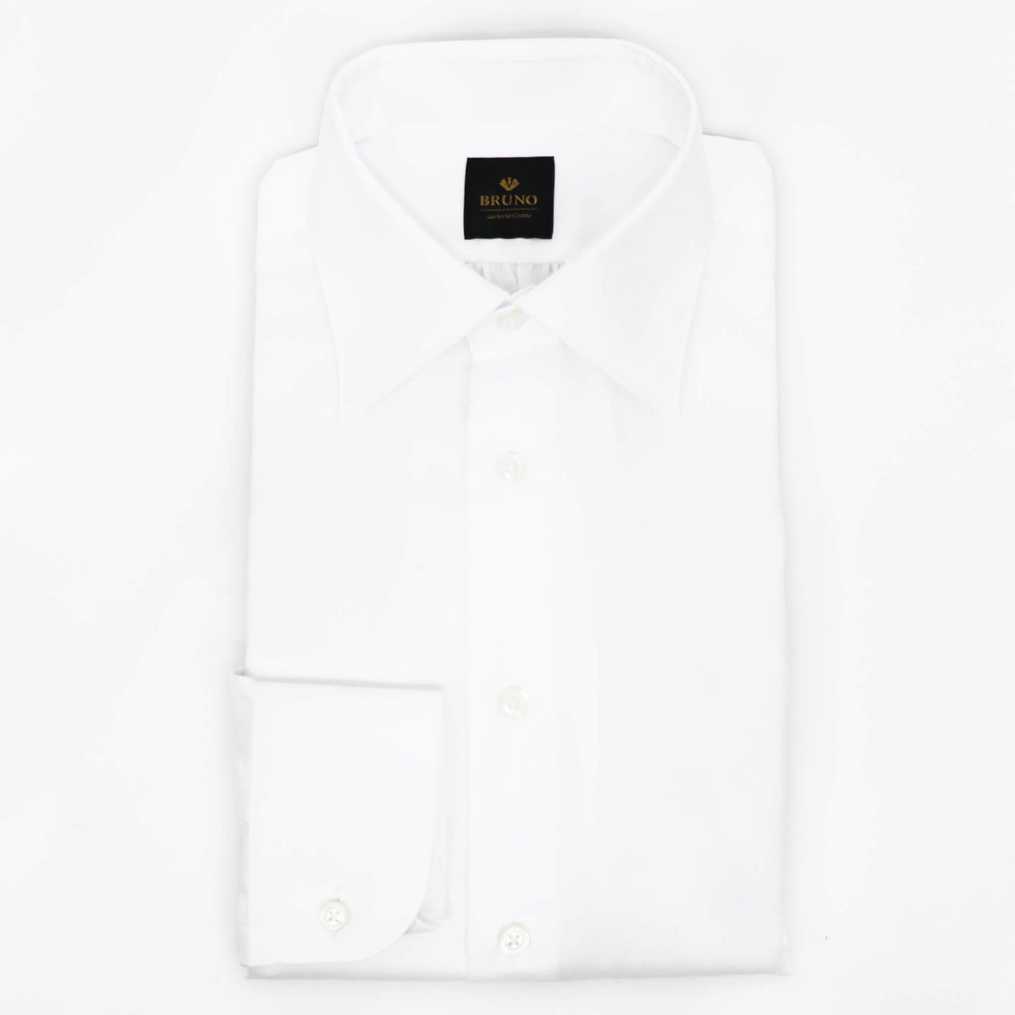 BRUNO（ブルーノ）ORIGINAL SHIRT PREMIUM セミワイドカラー オックスフォード ドレス シャツ【ホワイト】