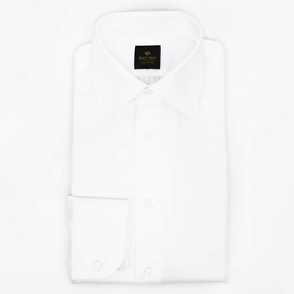 BRUNO（ブルーノ）ORIGINAL SHIRT PREMIUM セミワイドカラー オックスフォード ドレス シャツ【ホワイト】