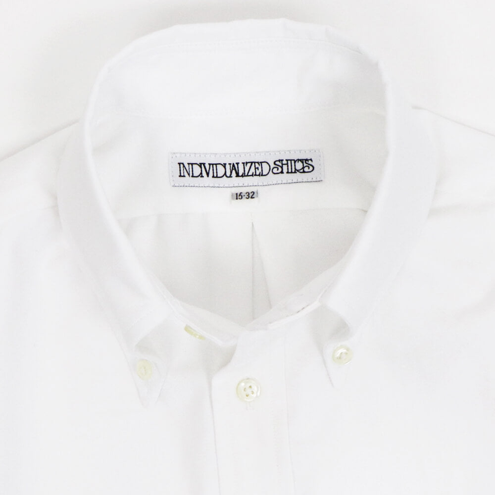 INDIVIDUALIZED SHIRTS（インディヴィジュアライズド シャツ）Giotto 別注 STANDARD FIT スタンダードフィット ボタンダウン コットン ツイル シャツ【ホワイト】国内正規品