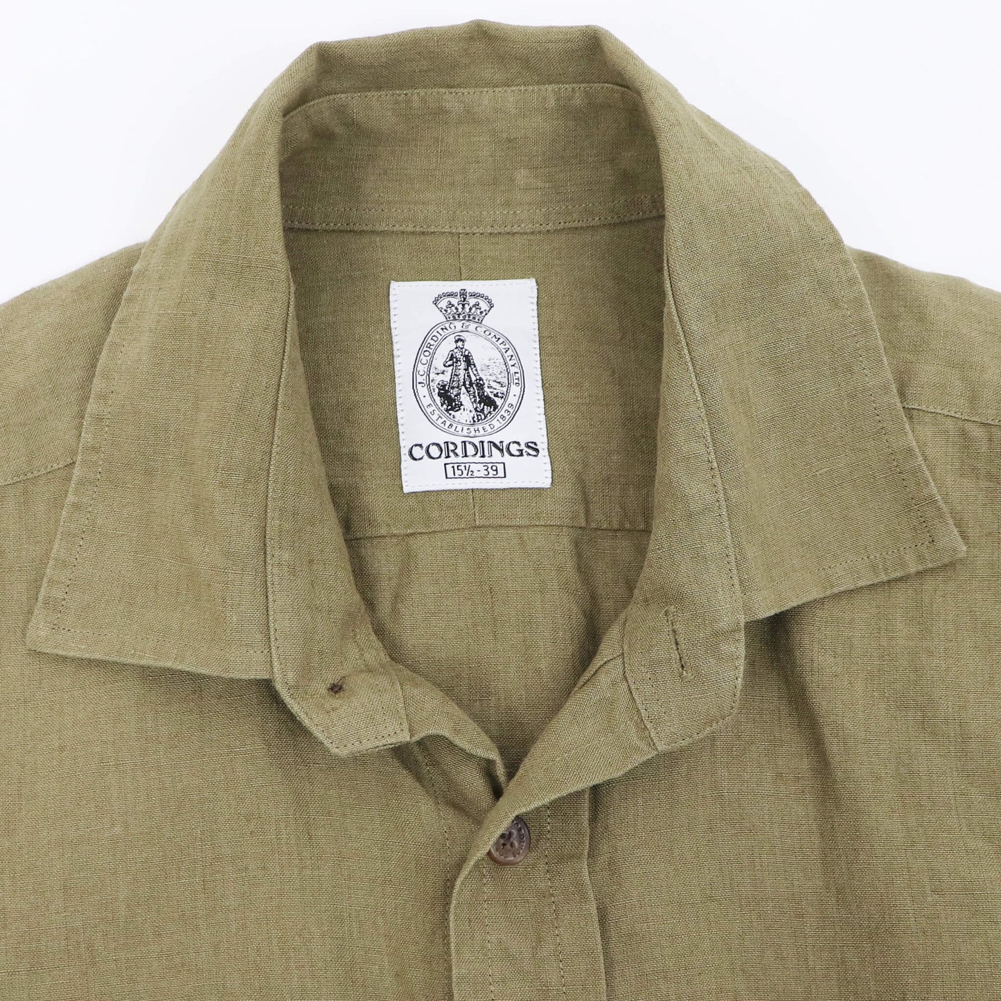 CORDINGS（コーディングス）アイリッシュリネンオーバーシャツ【セージグリーン】国内正規品