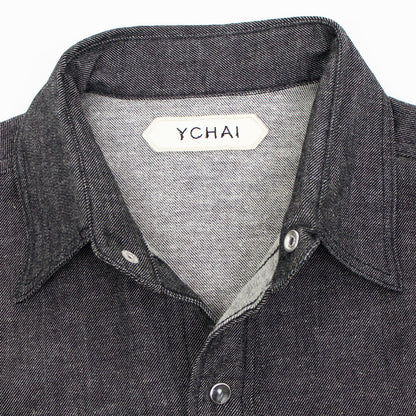 YCHAI（イカイ）コットンリネン ウエスタンシャツ デニム【ブラックウォッシュ】国内正規品