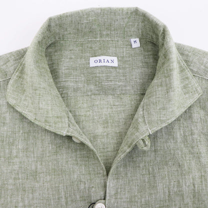 ORIAN（オリアン）リネンコットン カプリシャツ【ライトグリーン】国内正規品