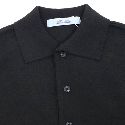 Blu Bre（ブルブレ）ドライタッチウール ニットポロ【ブラック】国内正規品