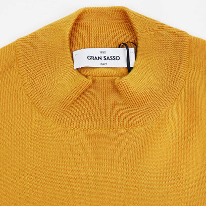 GRAN SASSO（グランサッソ）12ゲージ ウールモックネックニット ロングスリーブ 長袖【マスタード】国内正規品