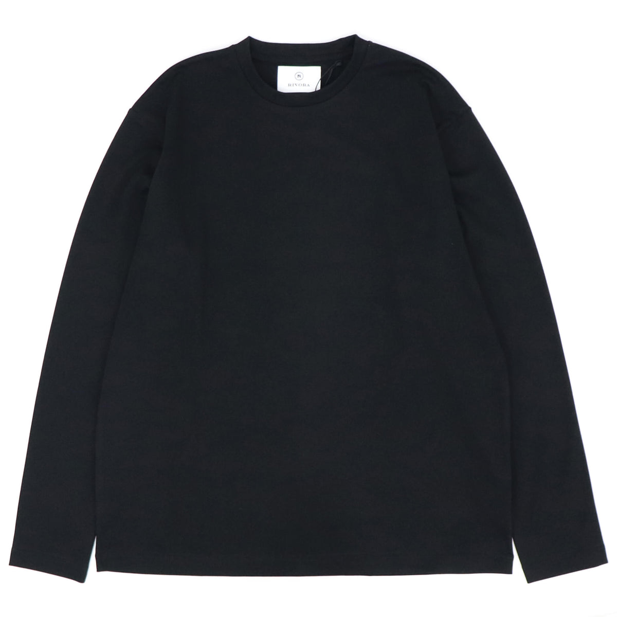 RIVORA（リヴォラ）スビンコットン クルーネック ロングスリーブTシャツ【ブラック】国内正規品