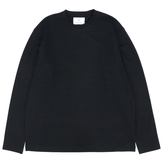 RIVORA（リヴォラ）スビンコットン クルーネック ロングスリーブTシャツ【ブラック】国内正規品