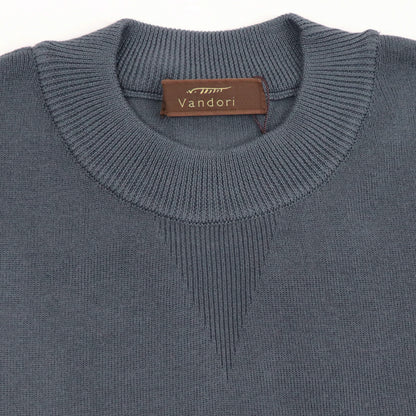 Vandori（ヴァンドリ）コットン100% ガゼット クルーネックロングスリーブ ニット【ミディアムグレー】国内正規品