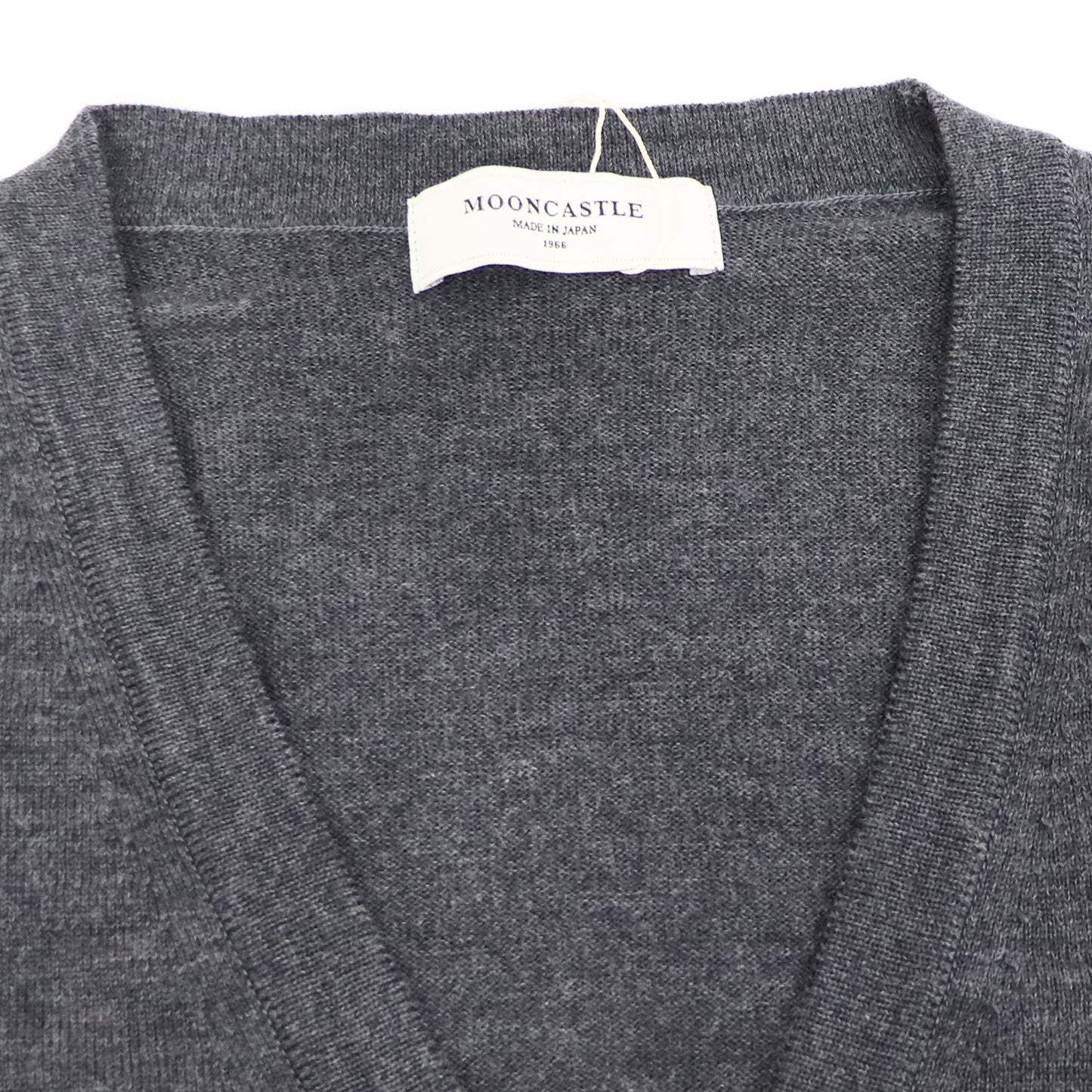 MOONCASTLE（ムーンキャッスル）12G Merino Wool Cardigan 12ゲージ メリノウール カーディガン【ダークグレー】国内正規品