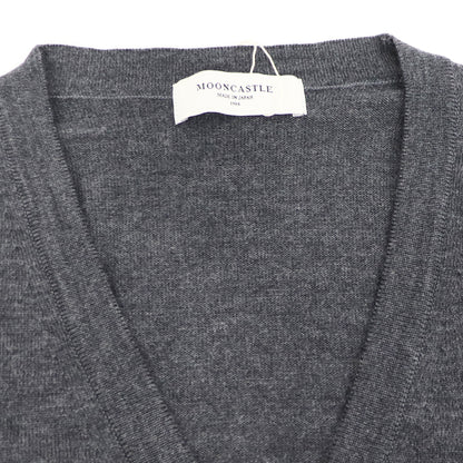 MOONCASTLE（ムーンキャッスル）12G Merino Wool Cardigan 12ゲージ メリノウール カーディガン【ダークグレー】国内正規品