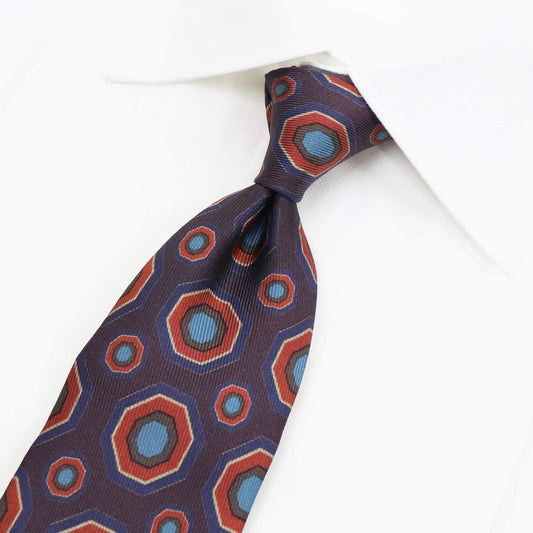 Spacca Neapolis（スパッカ ネアポリス）トレピエゲ 三つ折り シルク タイ【パープル】国内正規品