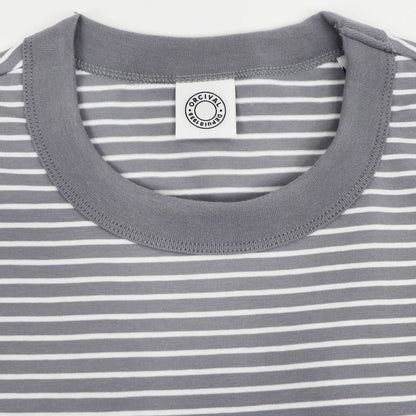ORCIVAL（オーシバル）コットン ストレッチ クルーネック 半袖Tシャツ【グレー×ホワイト】国内正規品