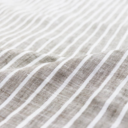 Finamore（フィナモレ）SIMONE / BALI ストライプ リネン シャツ【ブラウン×ホワイト】国内正規品