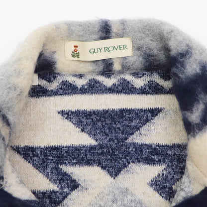 GUY ROVER（ギローバー）シャツブルゾン ネイティブ柄 【アイボリー×ネイビー】国内正規品