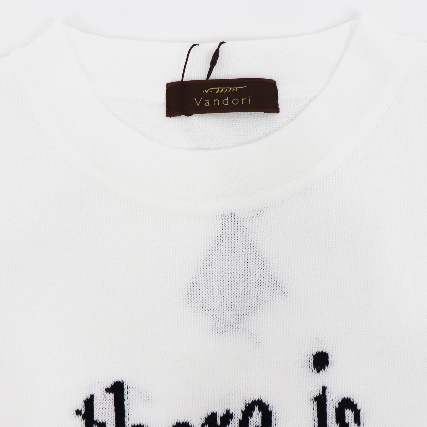 Vandori（ヴァンドリ）レタード ドレスニットTシャツ【ホワイト×ネイビー】国内正規品